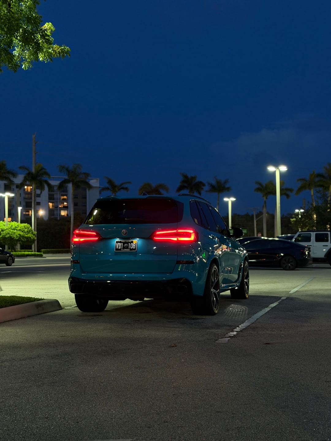 Customer photo review of High Glossy Miami Blue Vinyl Wrap