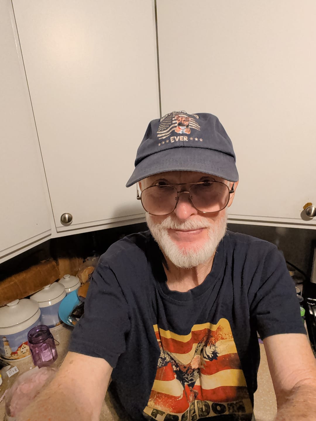 Customer photo review of Custom Photo Forever In My Heart Dog Memorial Distressed Denim Cap