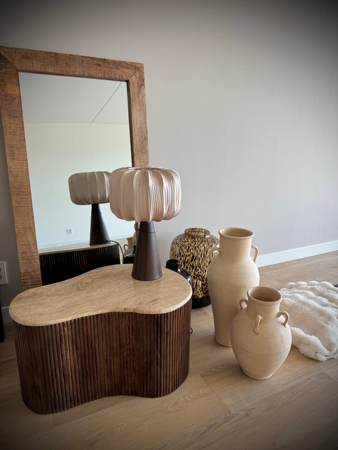 Customer photo review of Spiegel industriële look | Mangohout | 135x70cm