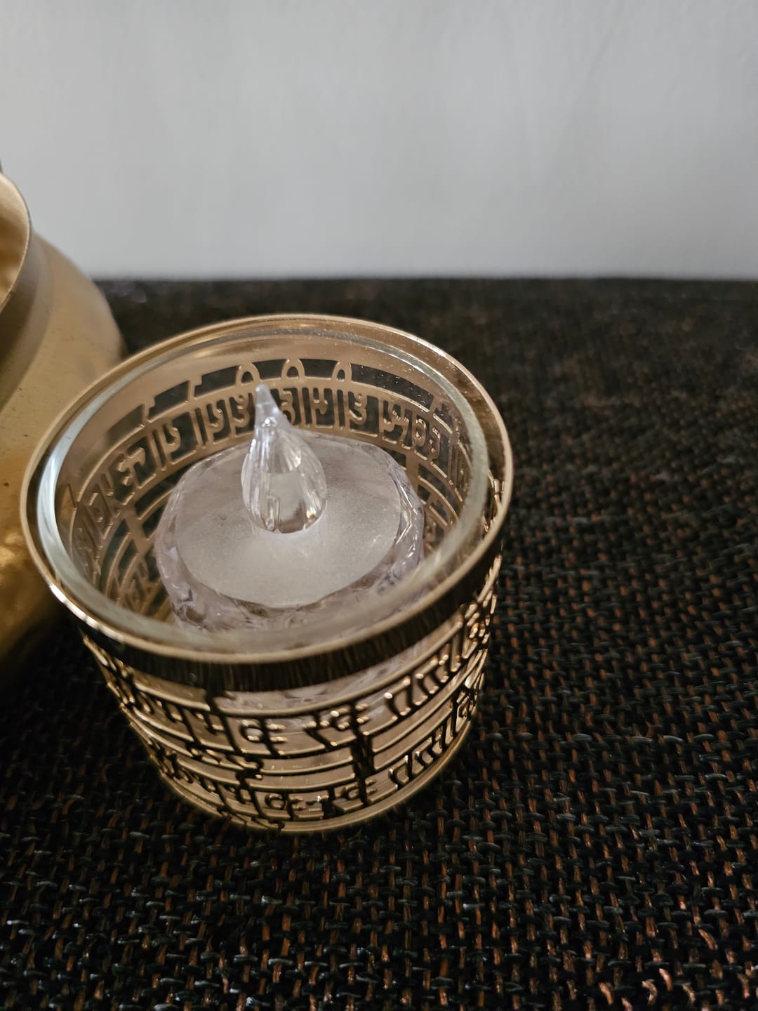 Customer photo review of Tea Light Holder Gayatri Mantra Set of 2