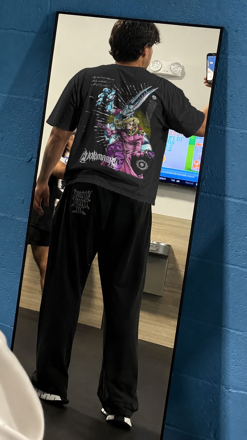 Customer photo review of 'JoJo: Funny Valentine' Oversized T-shirt