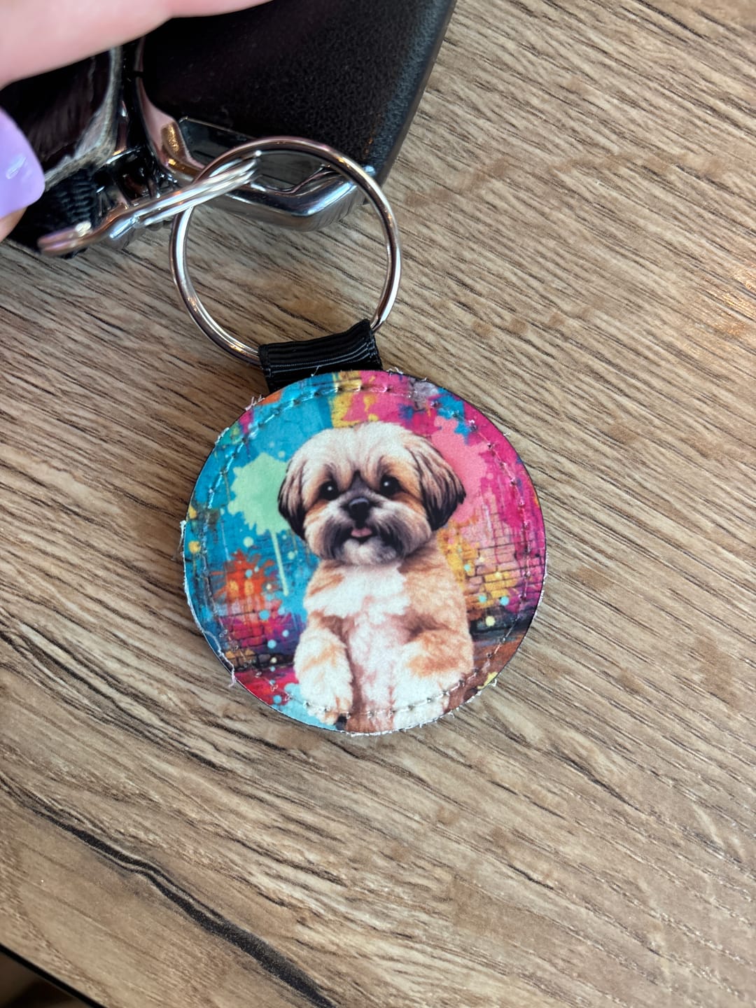 Customer photo review of Ritratto animale domestico - Portachiavi personalizzato