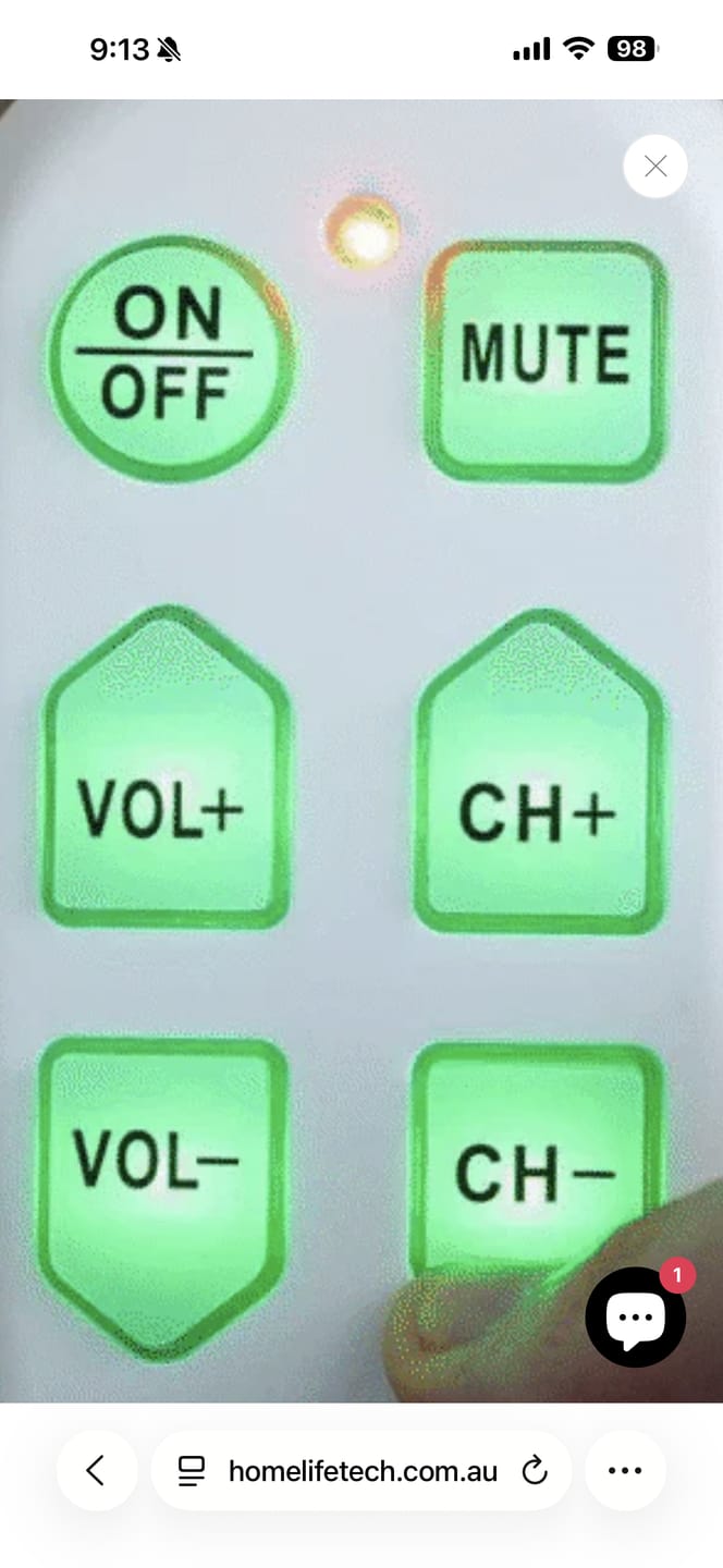 Customer photo review of Big Button TV Remote