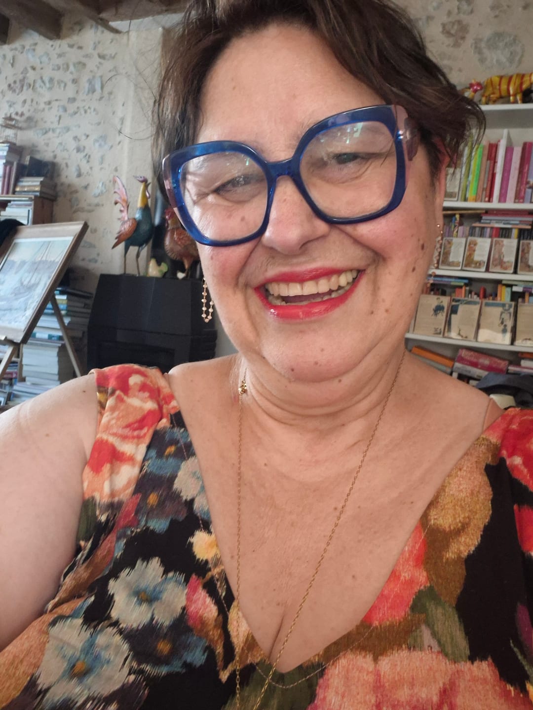 Customer photo review of Débardeur Félicie - Coton-viscose fleurs de minuit