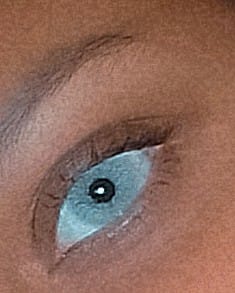 Customer photo review of Matte Gray Colored Contact Lenses