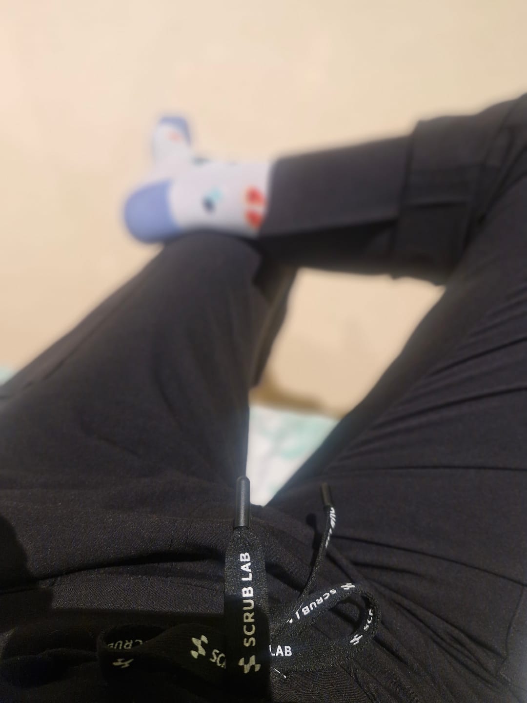 Customer photo review of CLARISSA Skinny Leg Scrub Pants - Black | SLTECH™