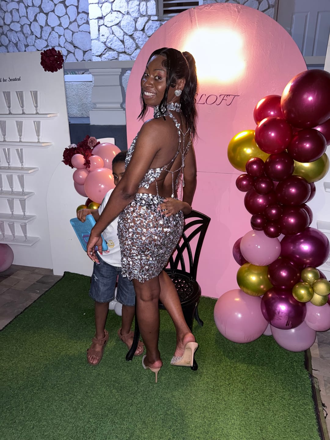 Customer photo review of Mandisa Diamante Set (Ready To Ship)