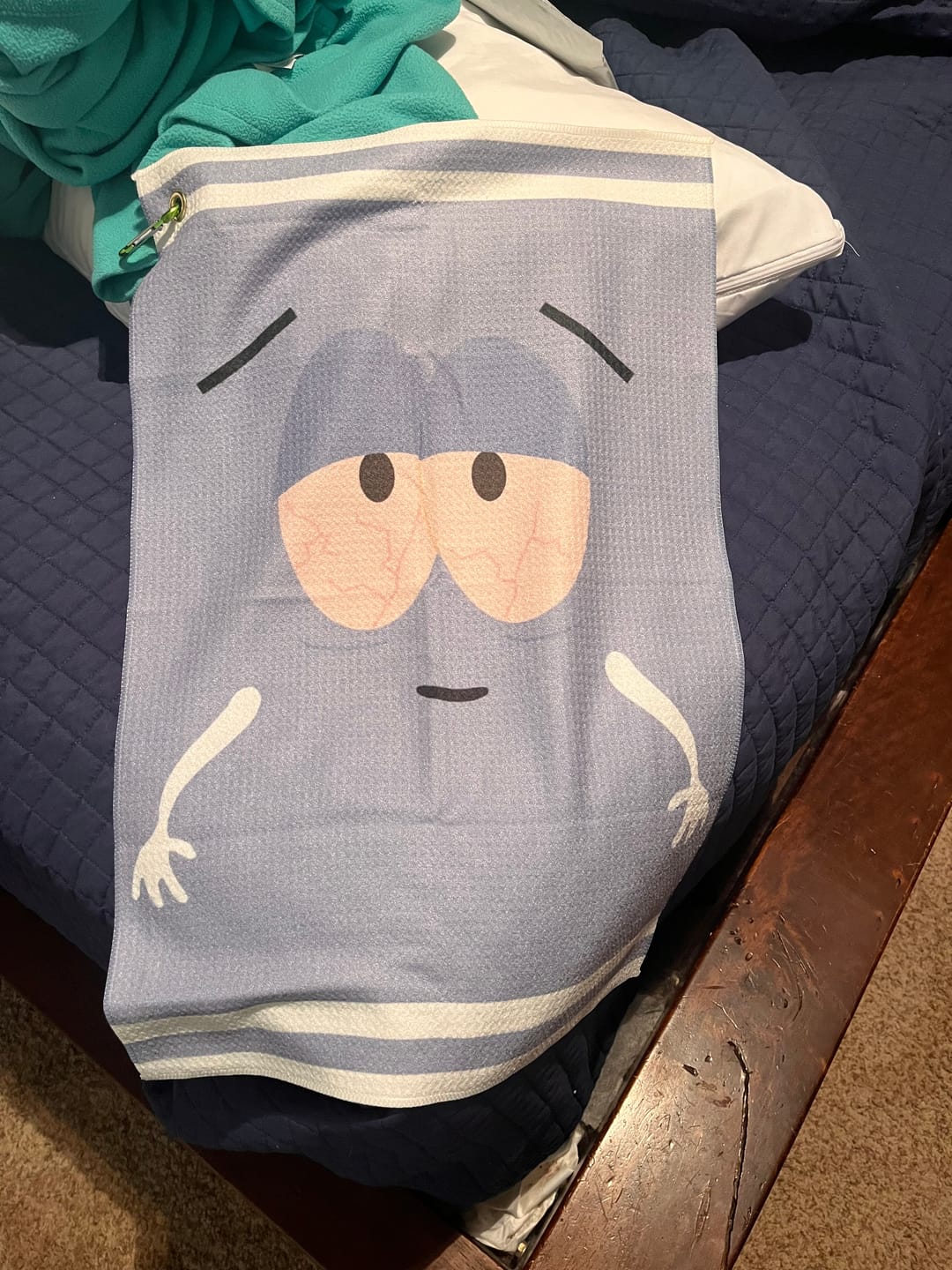 Customer photo review of Towelie Golf Towel