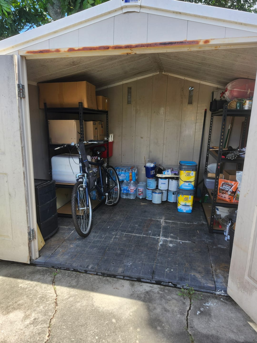 Customer photo review of REIBII 40" W Storage Shelves, 2000lbs Heavy Duty Garage Shelving, Adjustable Metal Shelves For Basemnet Warehouse Commercial
