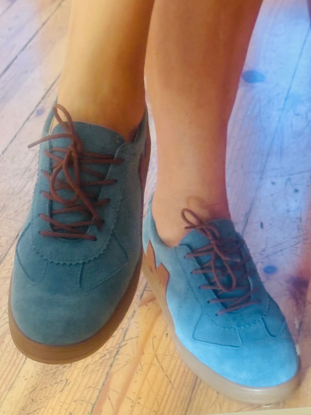 Customer photo review of "Funky sneakers, Sky Blue"