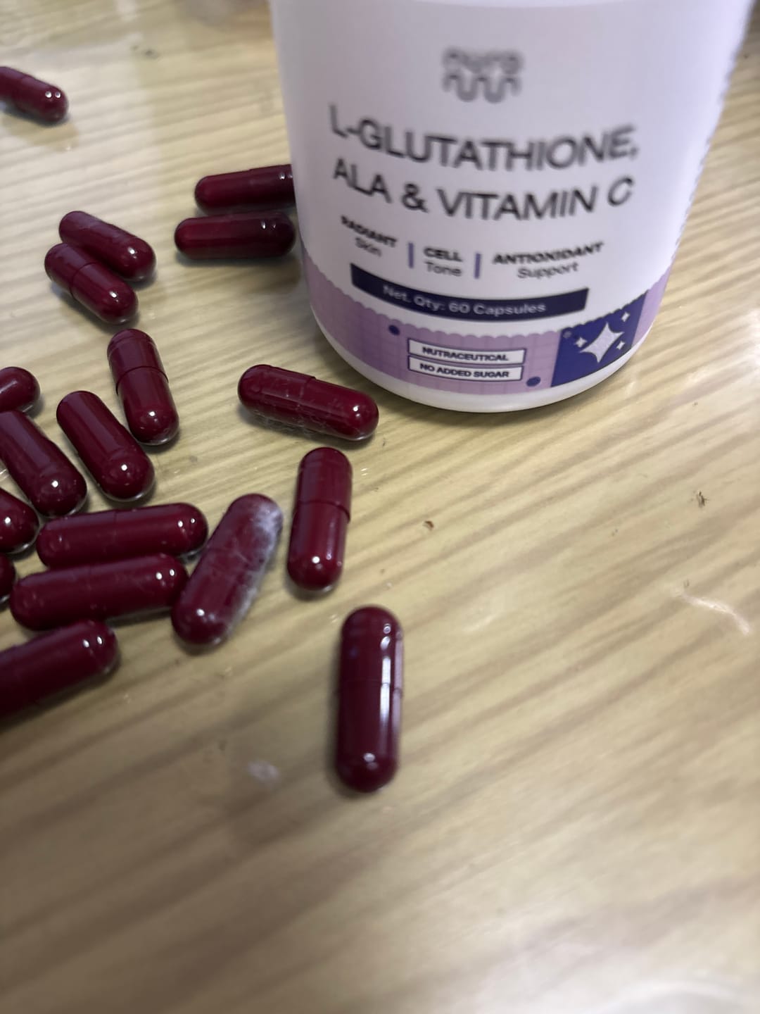 Customer photo review of L-グルタチオン & α-リポ酸 & ビタミンC サプリ