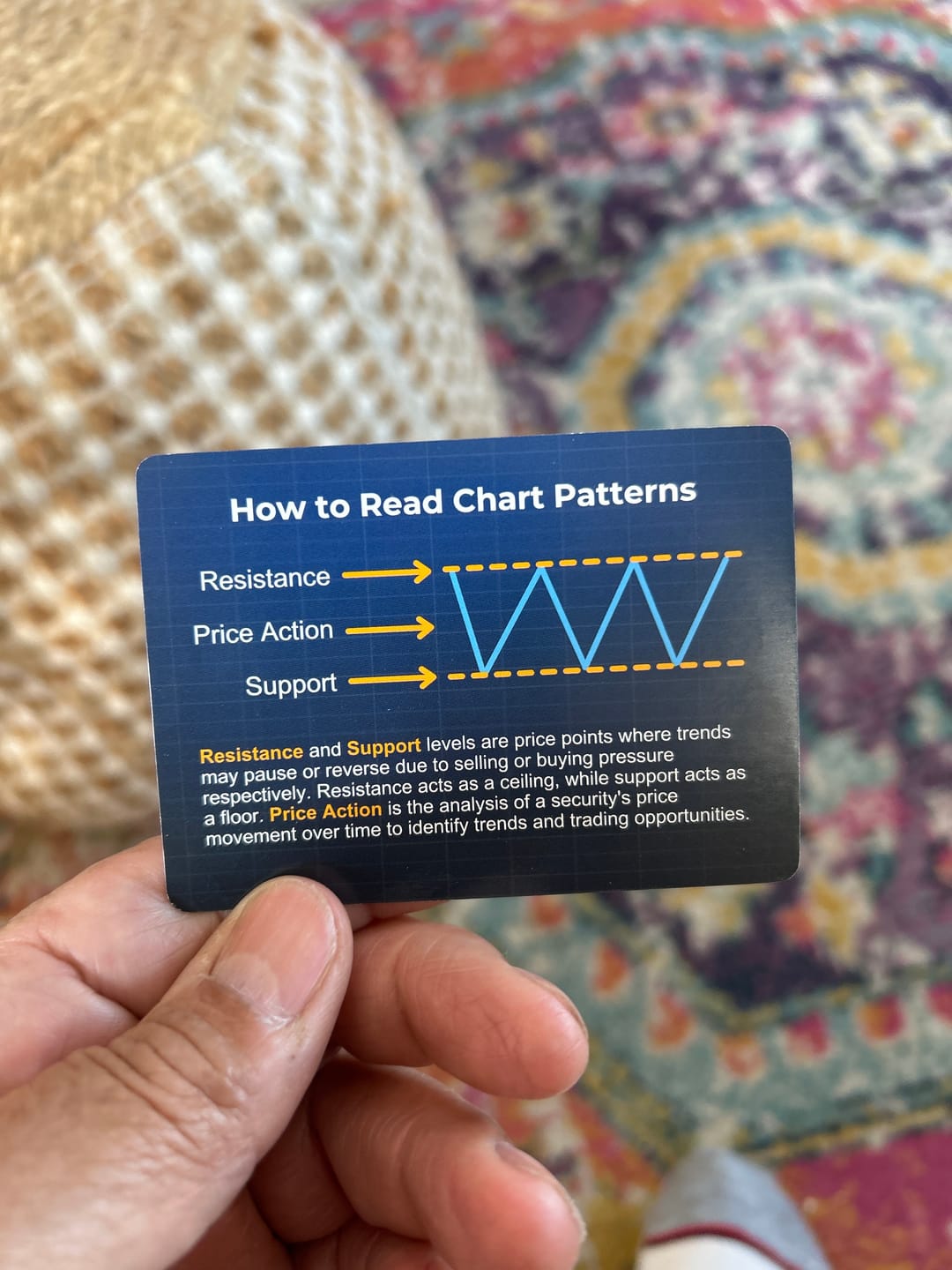 Customer photo review of Stock Market Flash Cards — Charts, Candlesticks & Trading Strategies