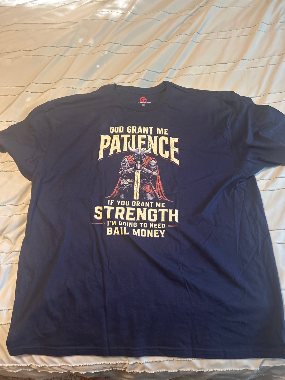 Customer photo review of Grant Me Patience T-Shirt