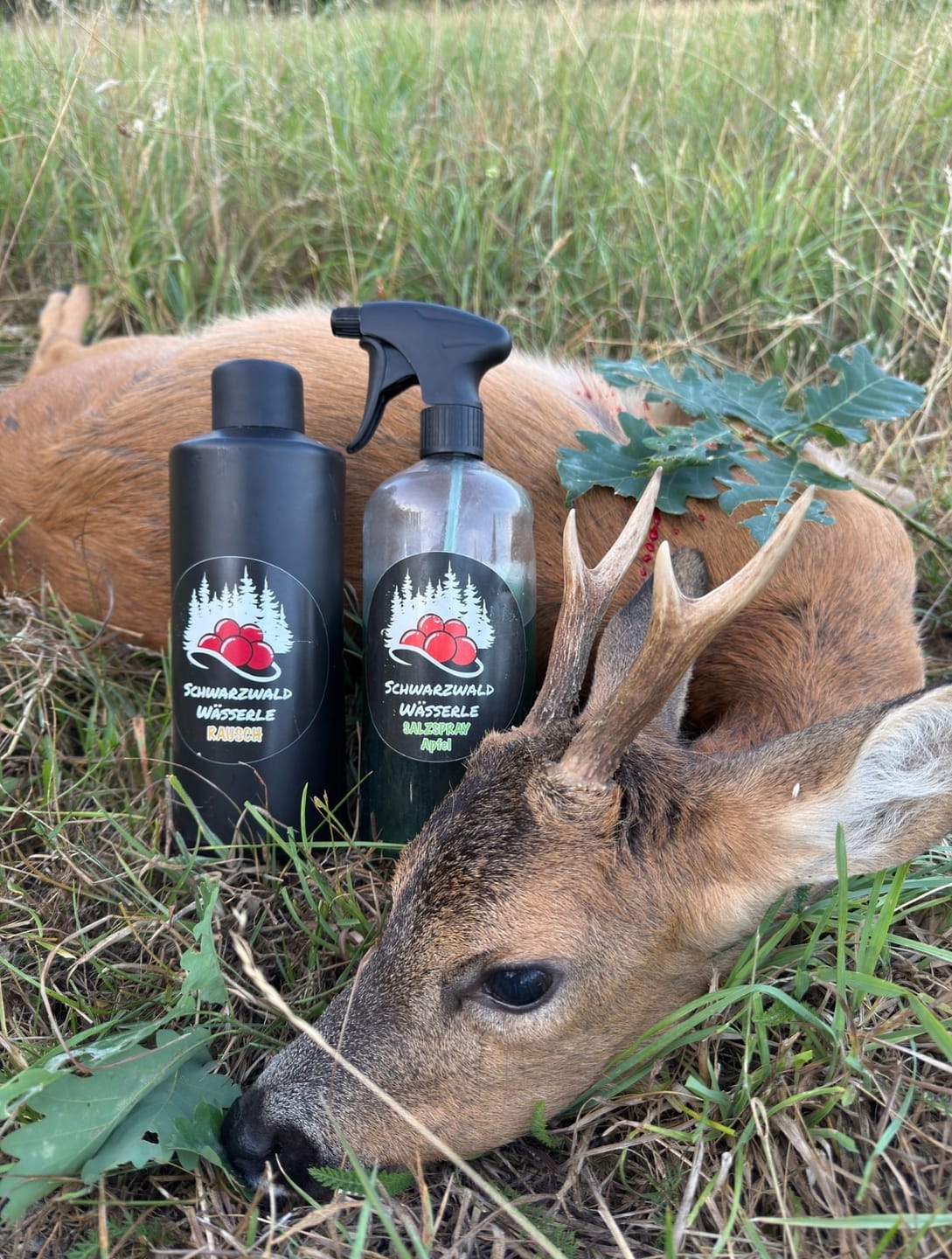 Customer photo review of Salzspray Apfel - Lockmittel Rehwild, Schwarzwild, Rotwild und Damwild