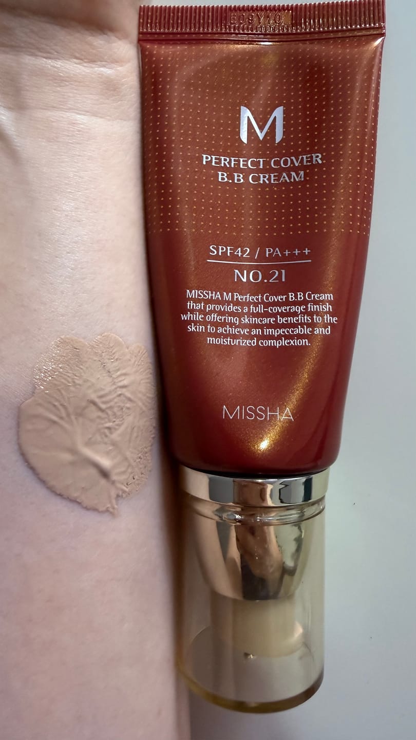 Customer photo review of MISSHA M Perfect Cover BB Cream SPF 42 PA+++
