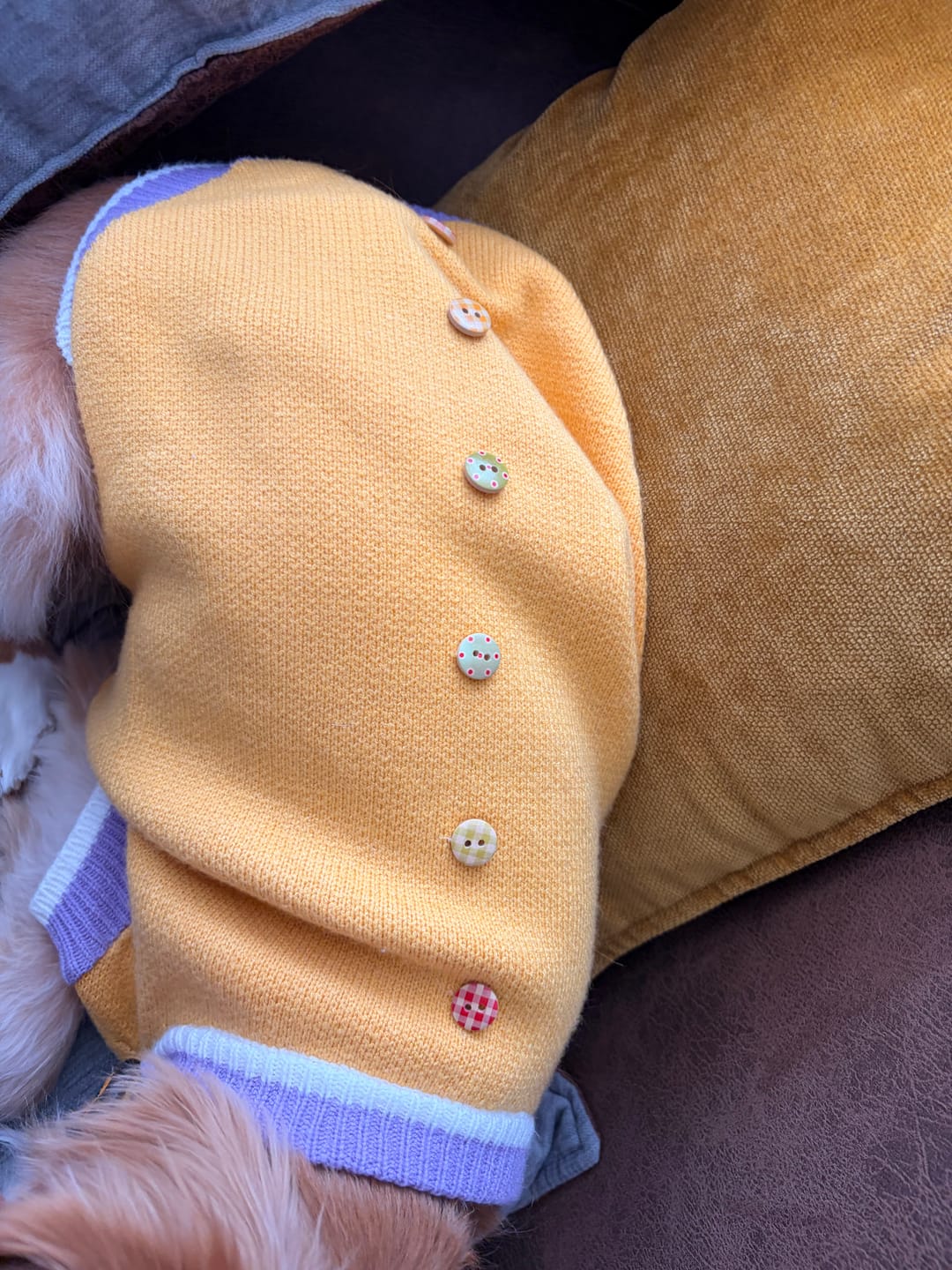 Customer photo review of Chaleco Daki Candy Knit