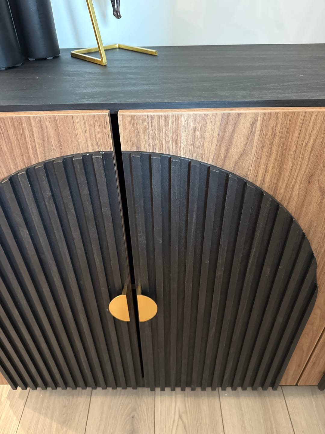 Customer photo review of 65" Arched Modern Fluted Sideboard Buffet Cabinet