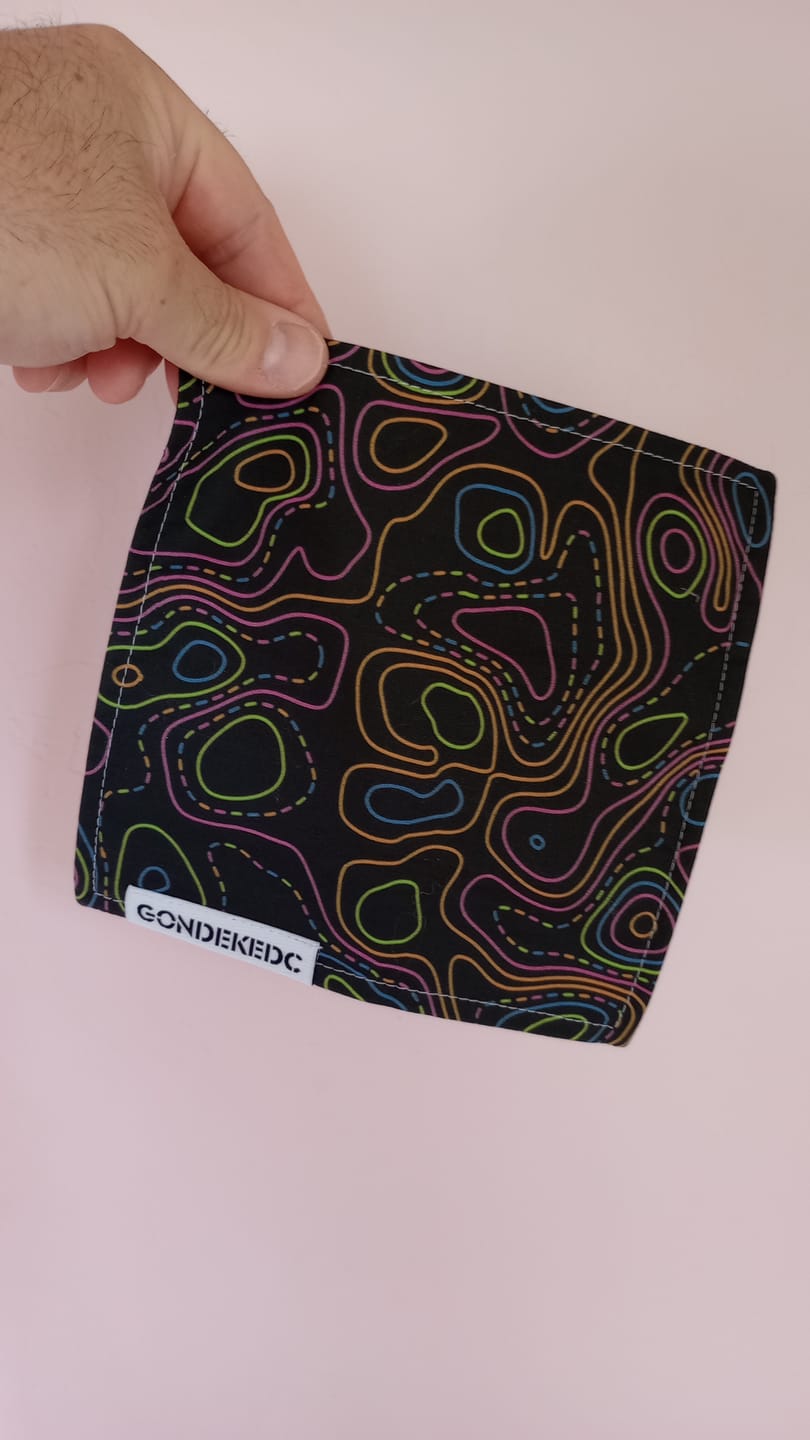 Customer photo review of GondekEDC 80s Camo Topo 2.0 Hamilton Hank 7x7 – Cotton & Microfiber Handkerchief – Made in USA