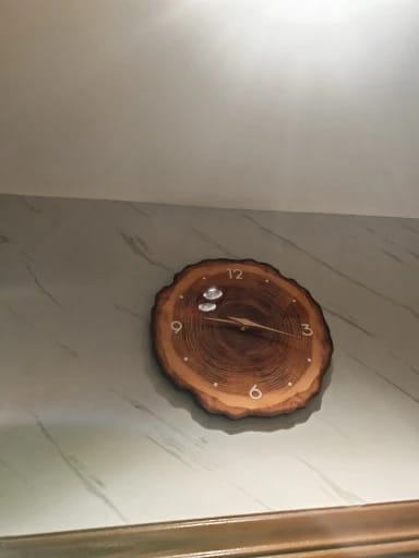 Customer photo review of Wooden Ring Veneer Wall Clock