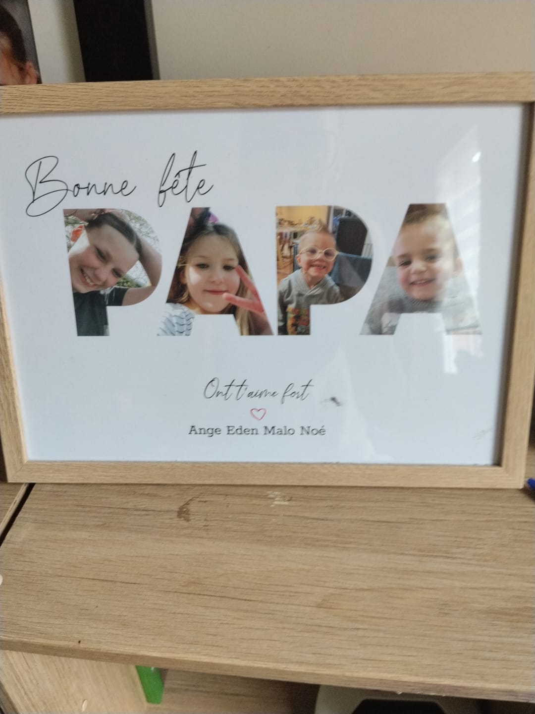 Customer photo review of Bonne fête Papa - Affiche Personnalisée