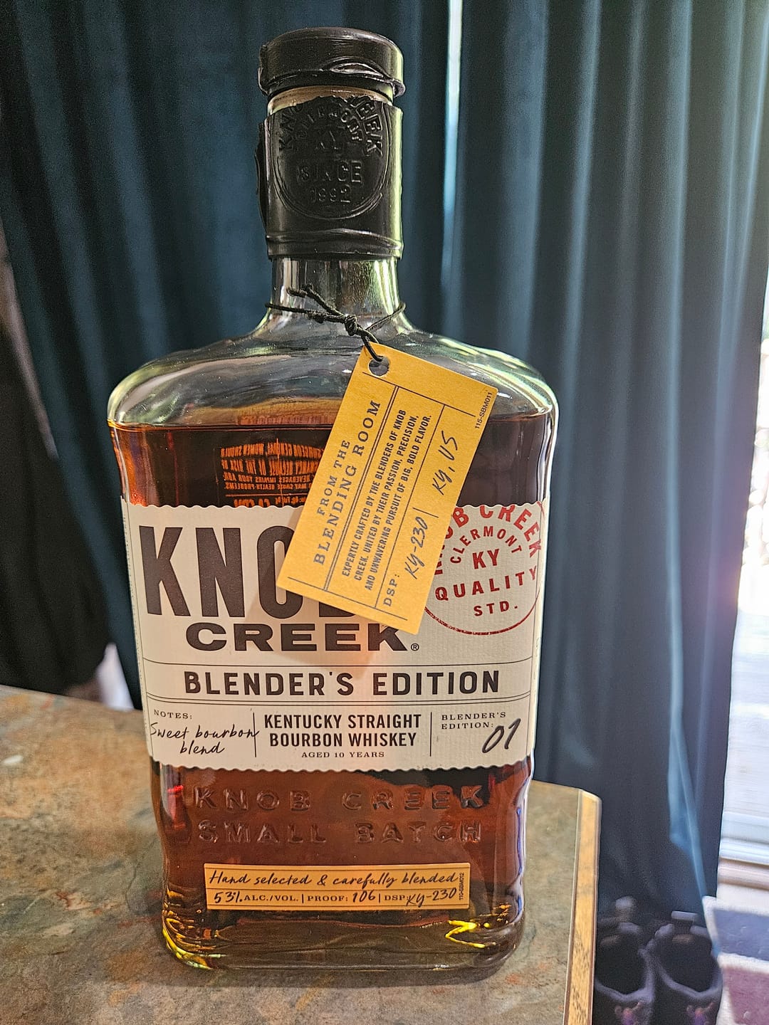 Customer photo review of Knob Creek Bourbon Blender's Edition #01