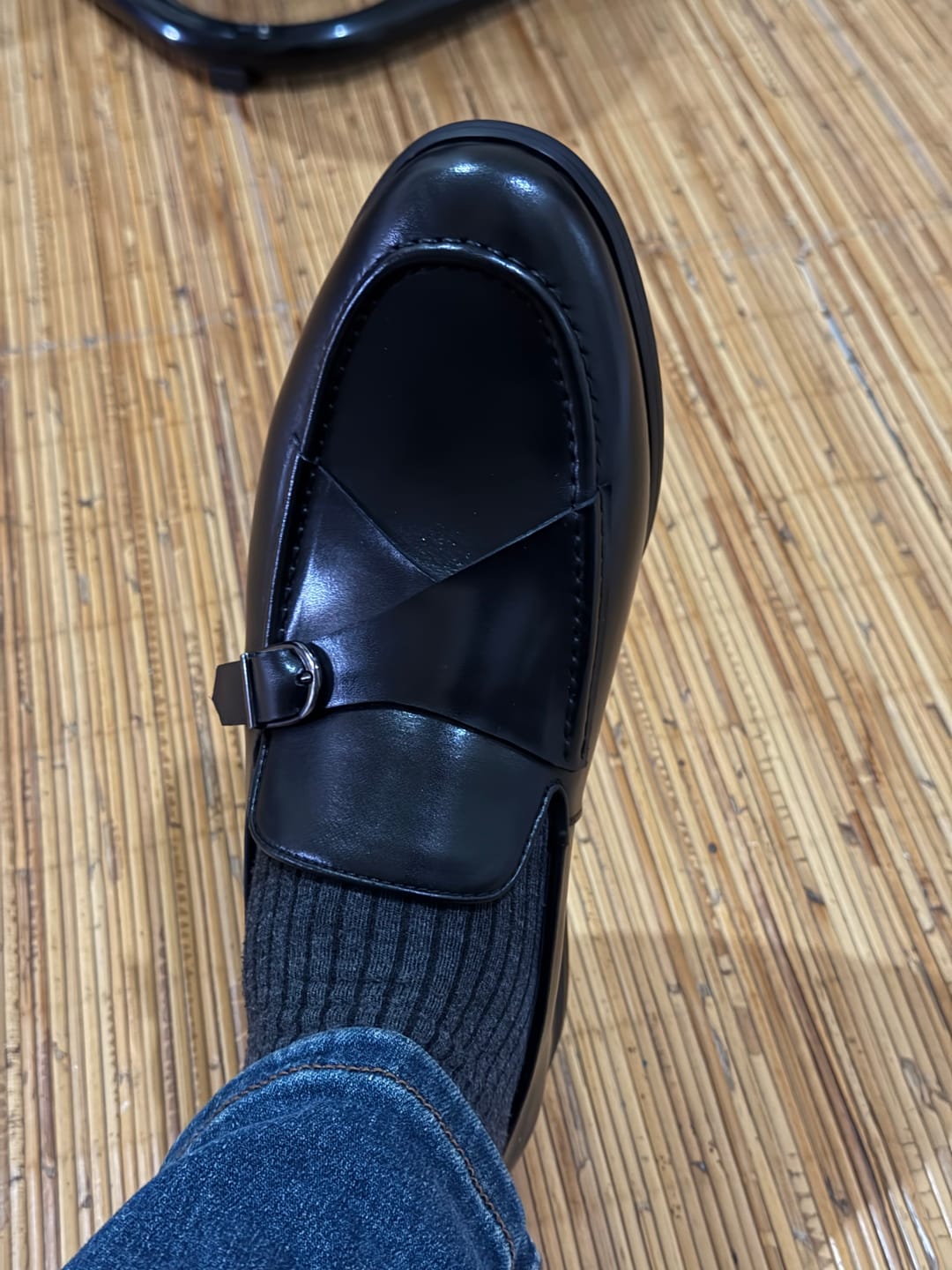 Customer photo review of Leo Duo Strap Loafer - Solid Black