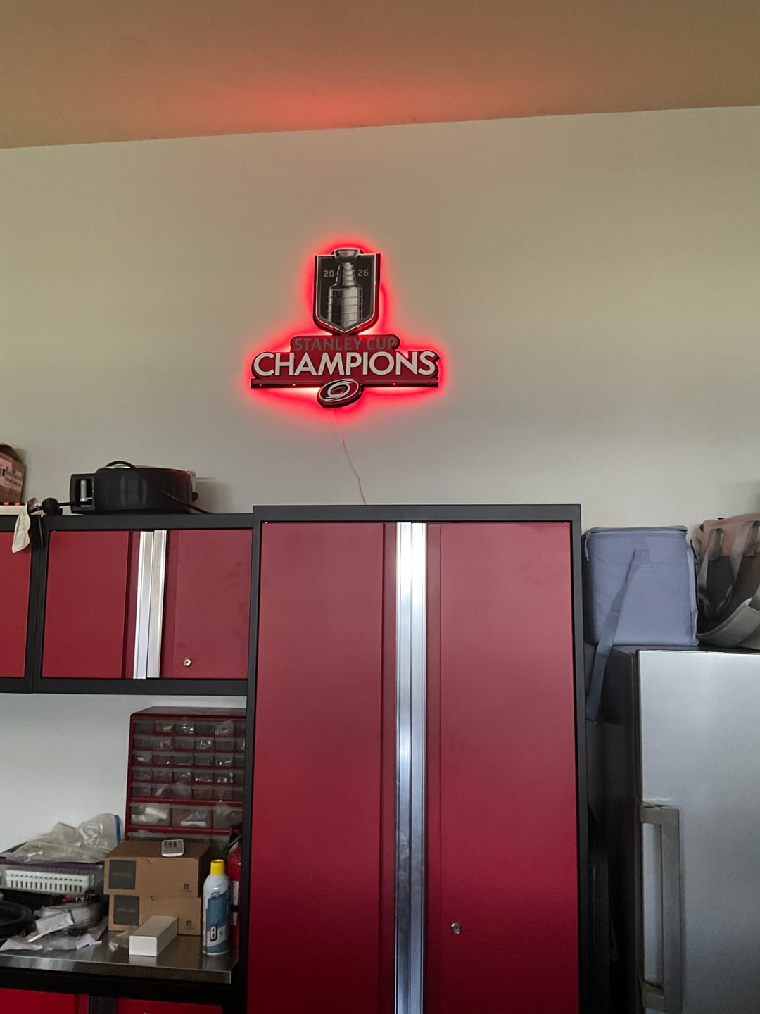 Customer photo review of Carolina Hurricanes HEX HEAD EXCLUSIVE 2006 Stanley Cup 3D Metal Wall Art