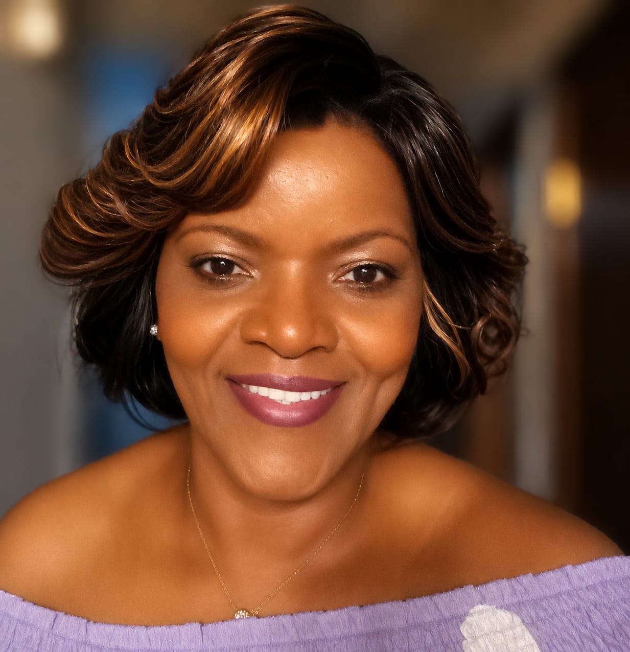 Customer photo review of Vanessa Party Lace Deep J-Part Lace Wig - VESA