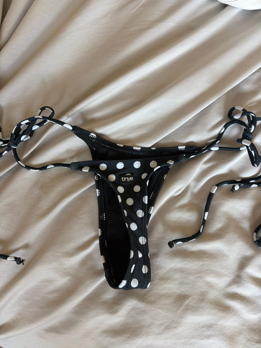 Customer photo review of 001 Bikini Bottoms - Black Polka Dot