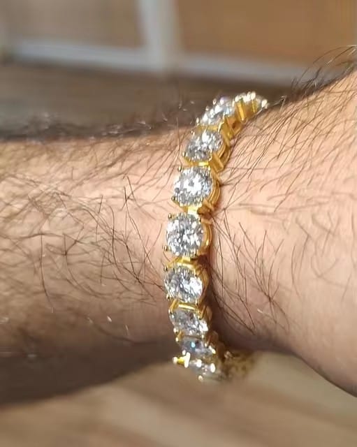 Customer photo review of Sterling Silver 925 2MM 3MM 4MM 5MM 6.5MM Moissanite Tennis Bracelet with GRA Certificate