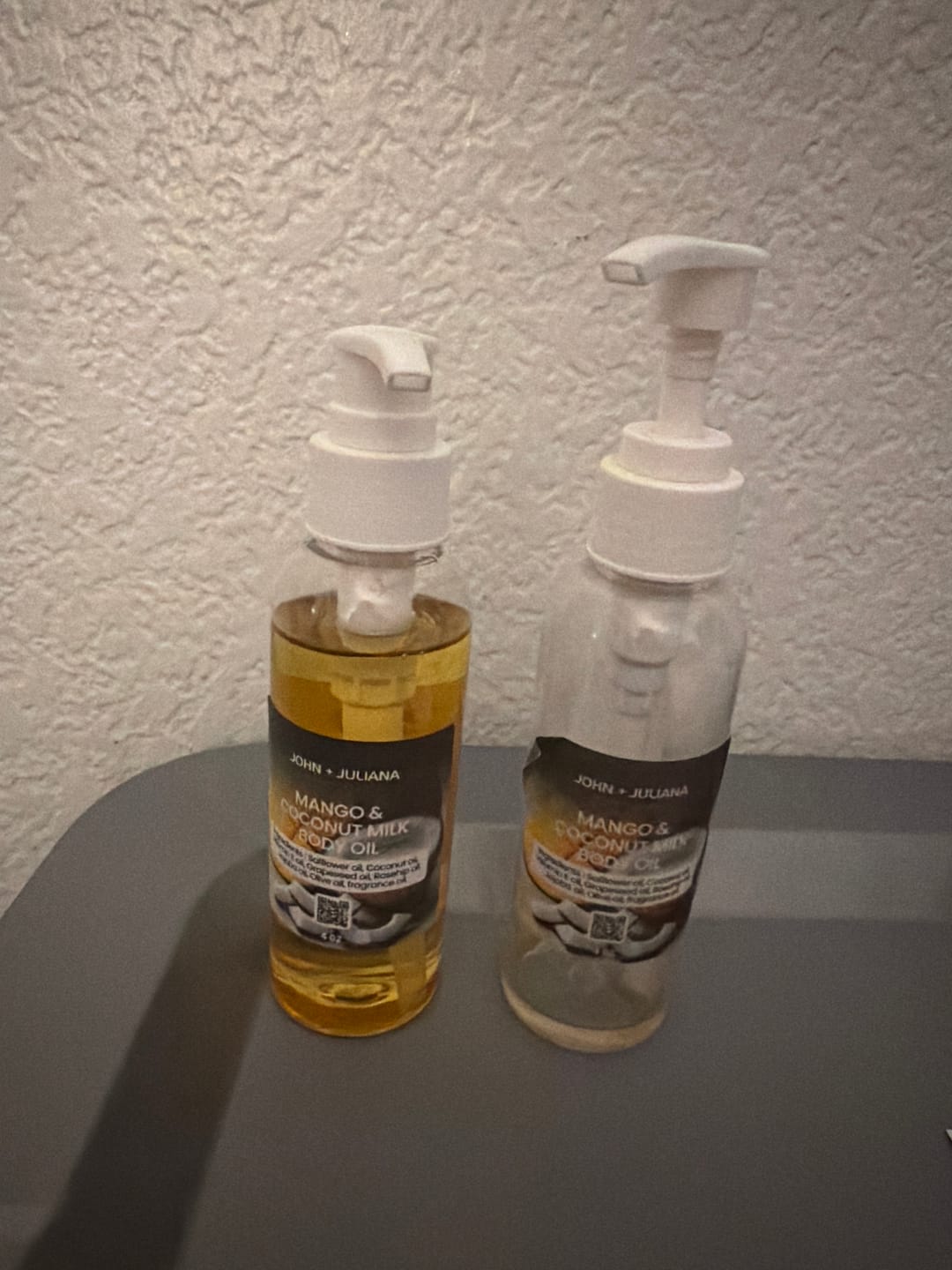 Customer photo review of J + J | Scented Body Oil | Mango & Coconut Milk