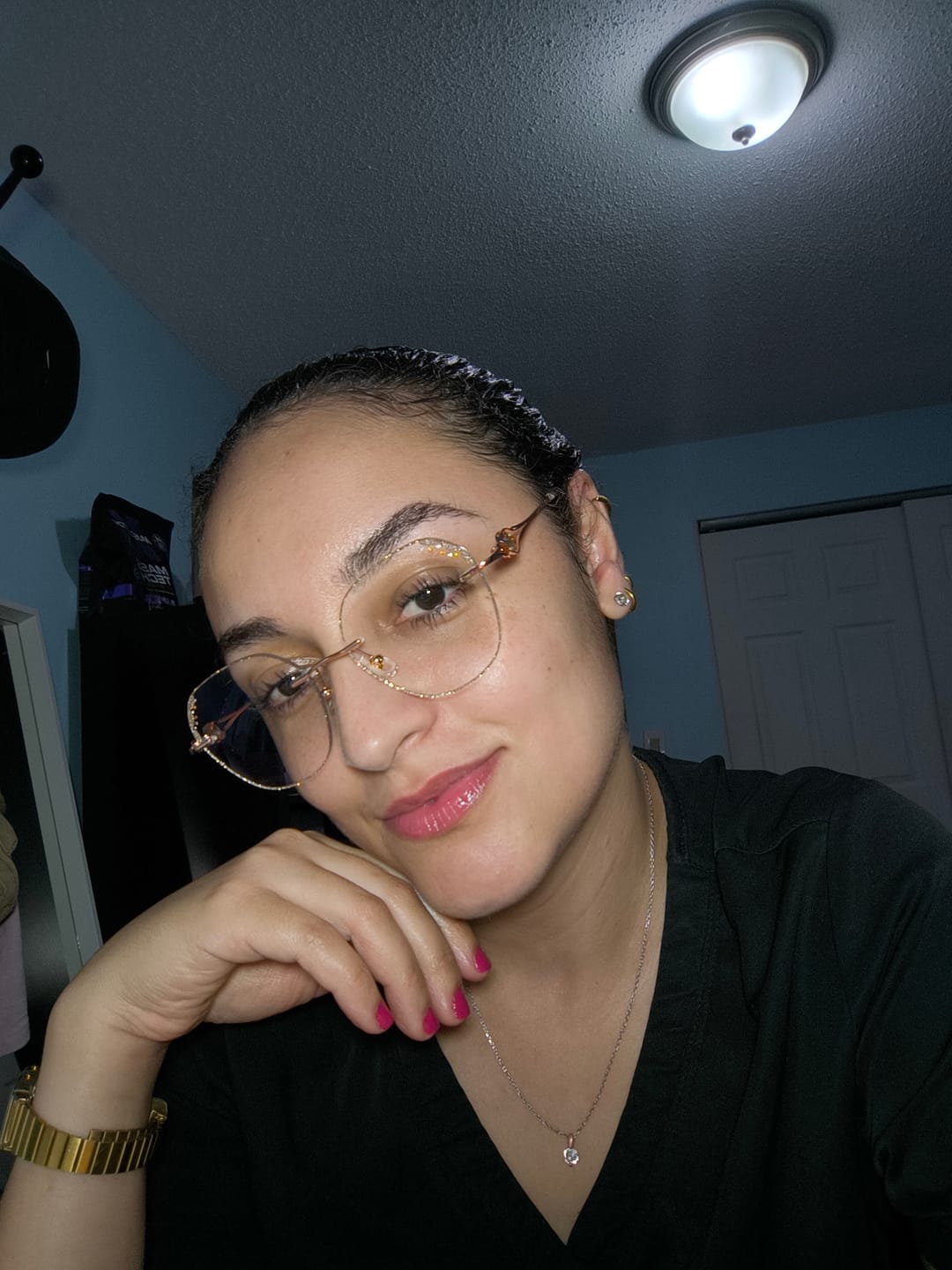Customer photo review of Aria Eyeglasses