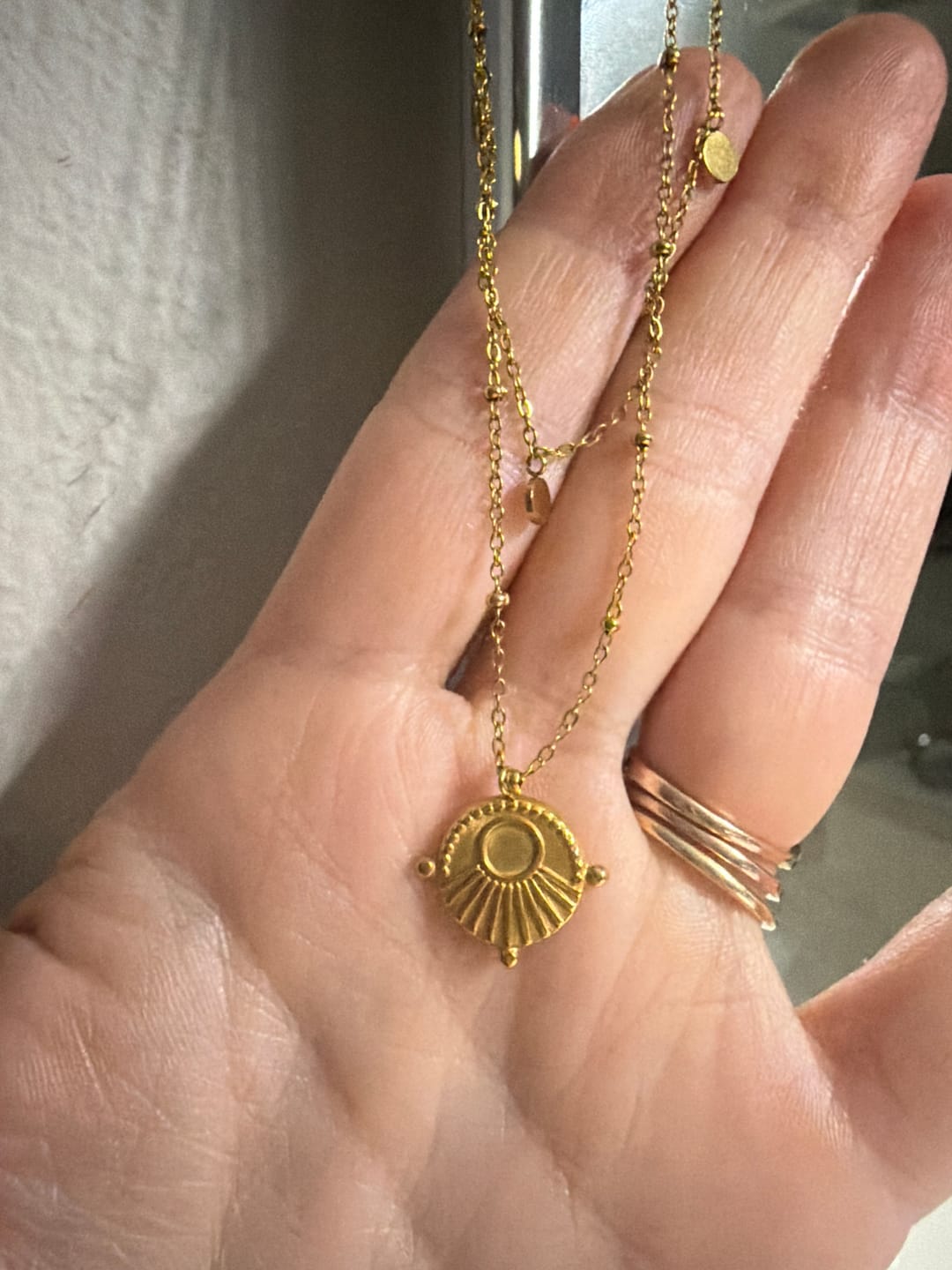 Customer photo review of Layered Turquoise Necklace