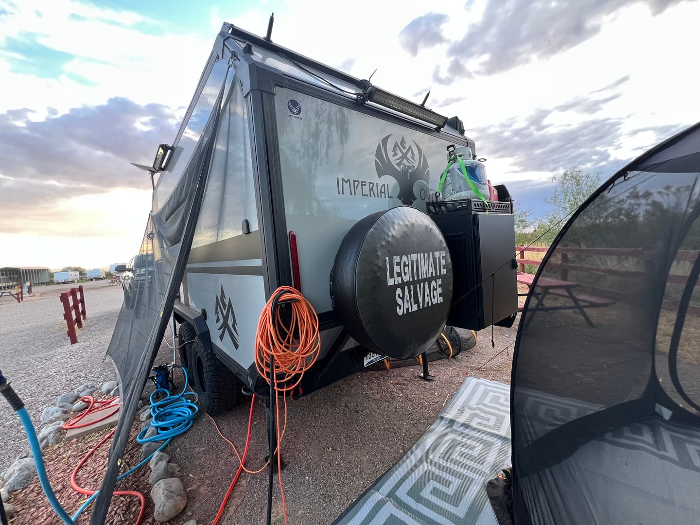 Customer photo review of Custom Spare Tire Cover for Jeep, RV, Bronco Camper, Trailer, & More