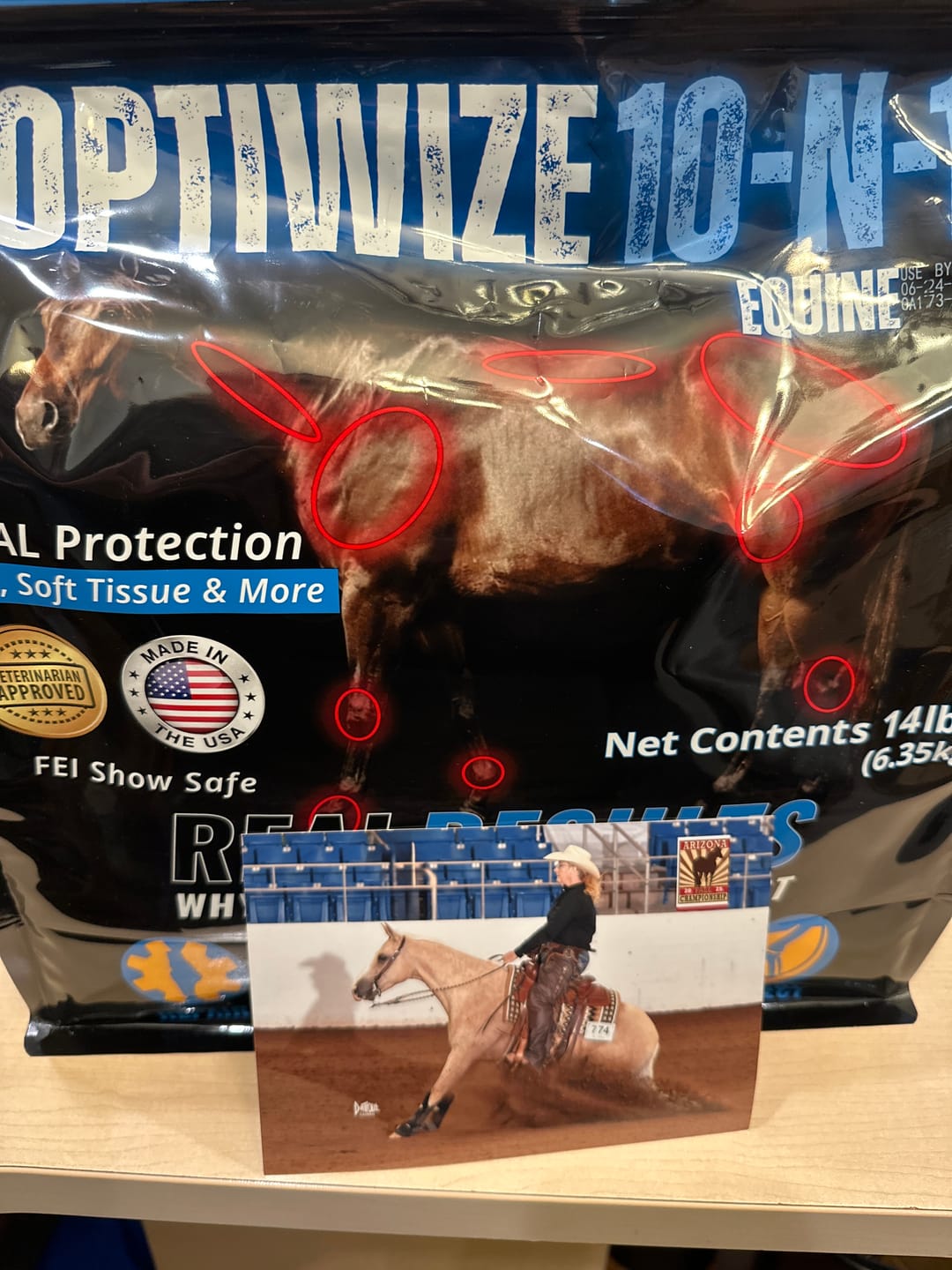 Customer photo review of OptiWize Collagen +Plus Horse Joint Supplement