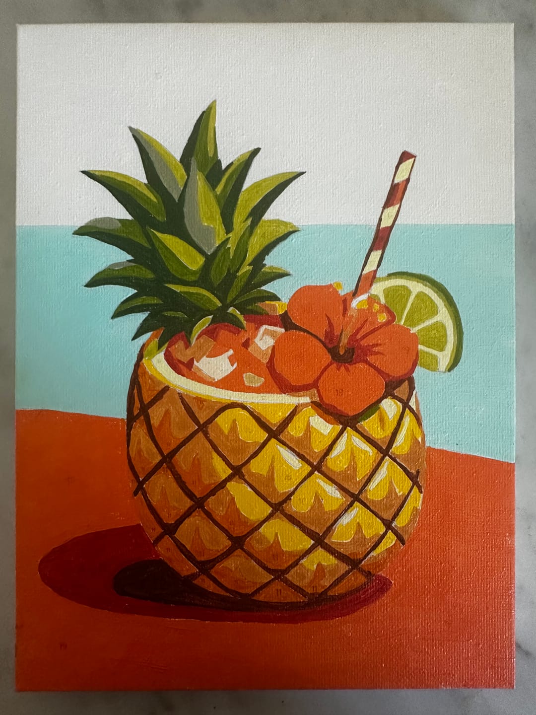 Customer photo review of 6 Mini Paintings - Hawaiian Aloha Set