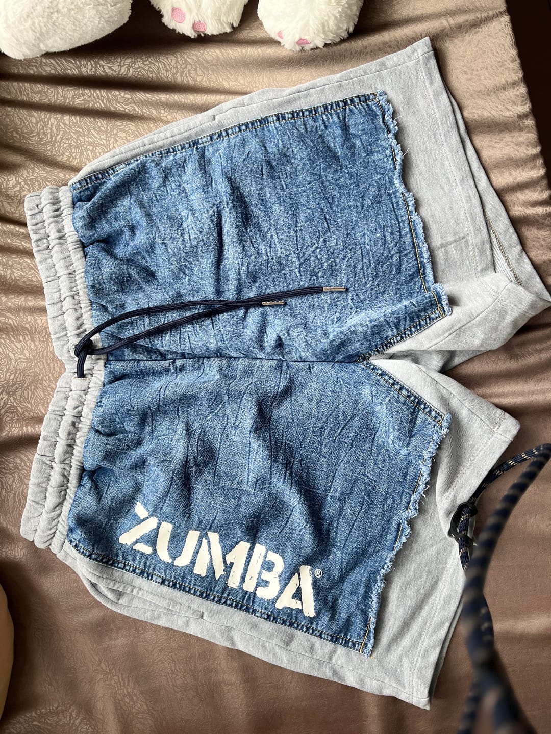 Customer photo review of Blue Jean Zumba Denim Shorts