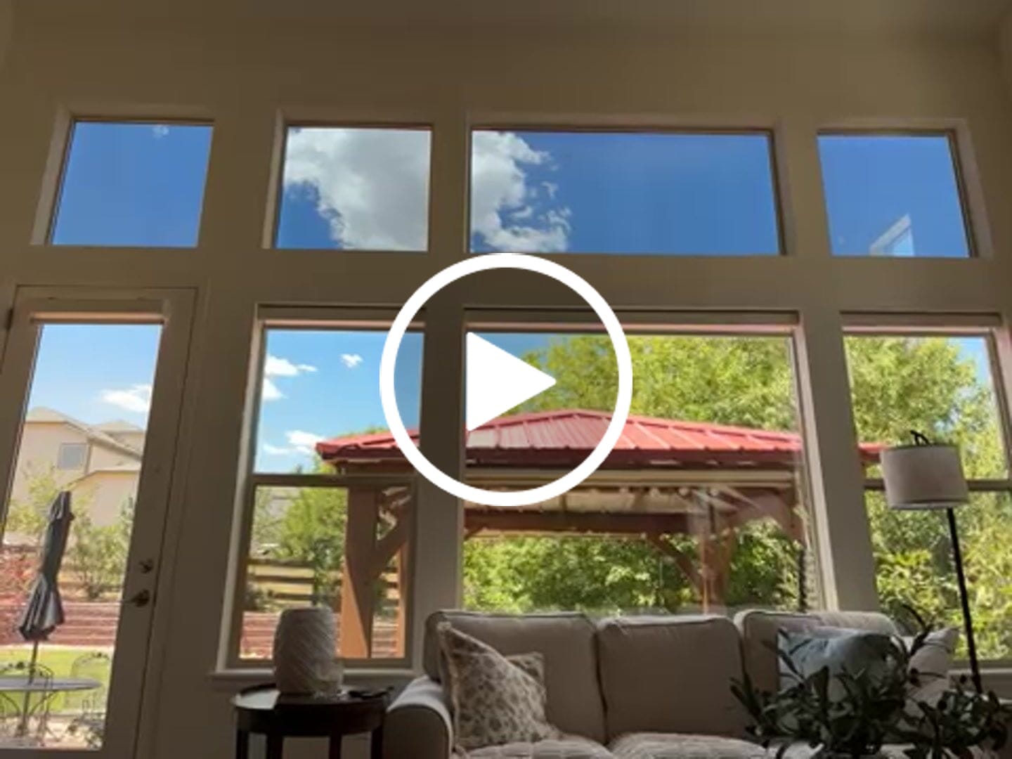 Customer video review of Smart Motorized Light Filtering Roller Shades 70% Blackout Linen Translucent
