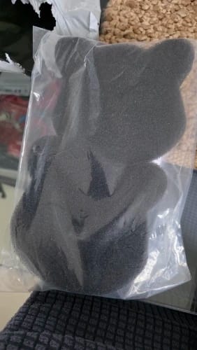 Customer photo review of FluffCatcher™ — Reusable Pet Hair Remover for Laundry (Cat-Shaped)