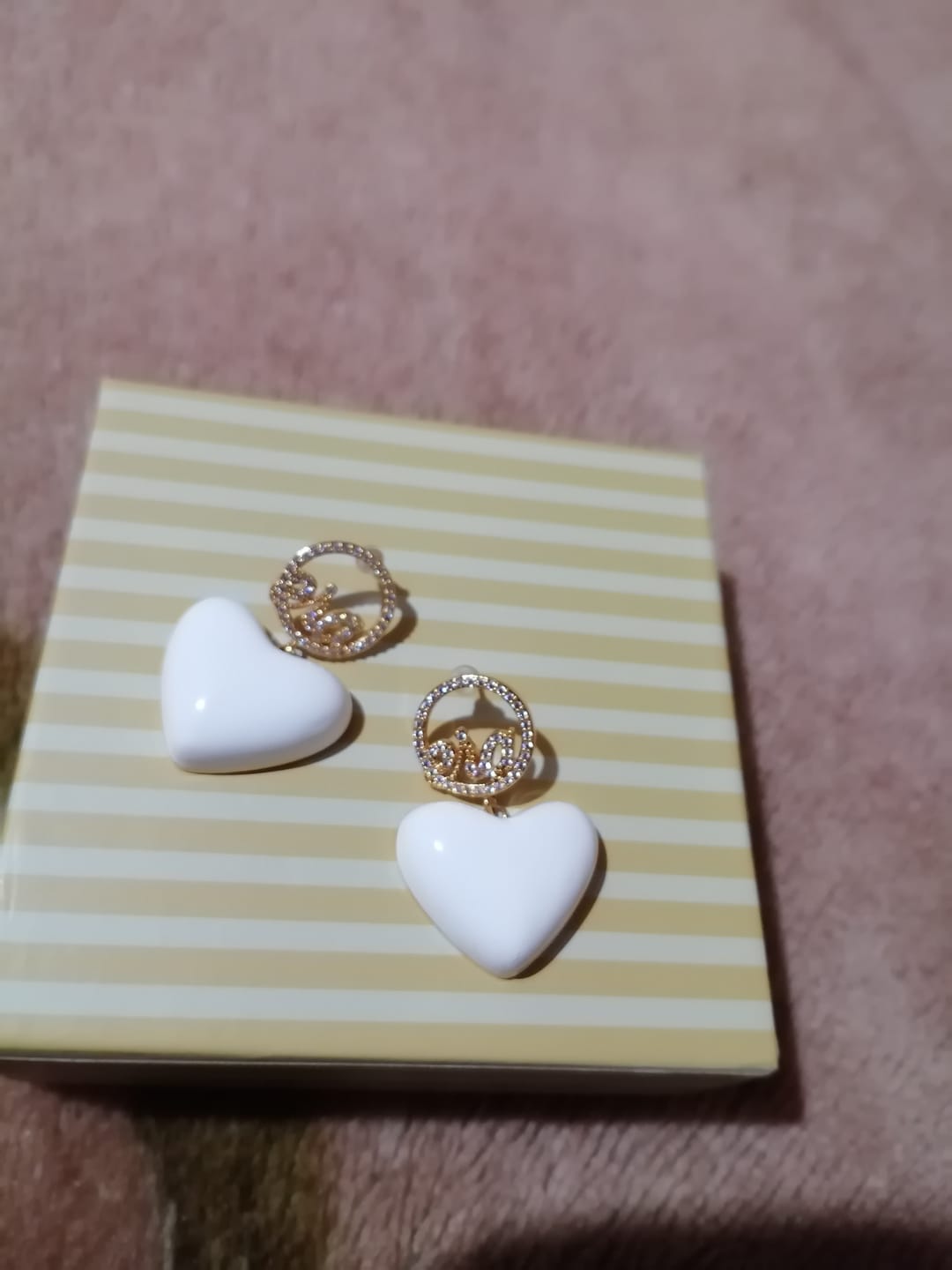 Customer photo review of White Era Adore Gold Earrings