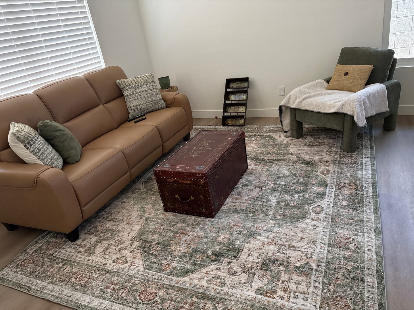 Customer photo review of Selene Washable Area Rug - Green