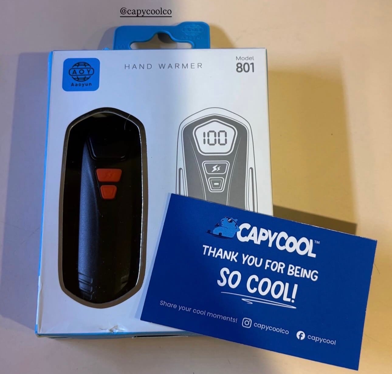 Customer photo review of CapySlim Dual Electric Hand Warmer