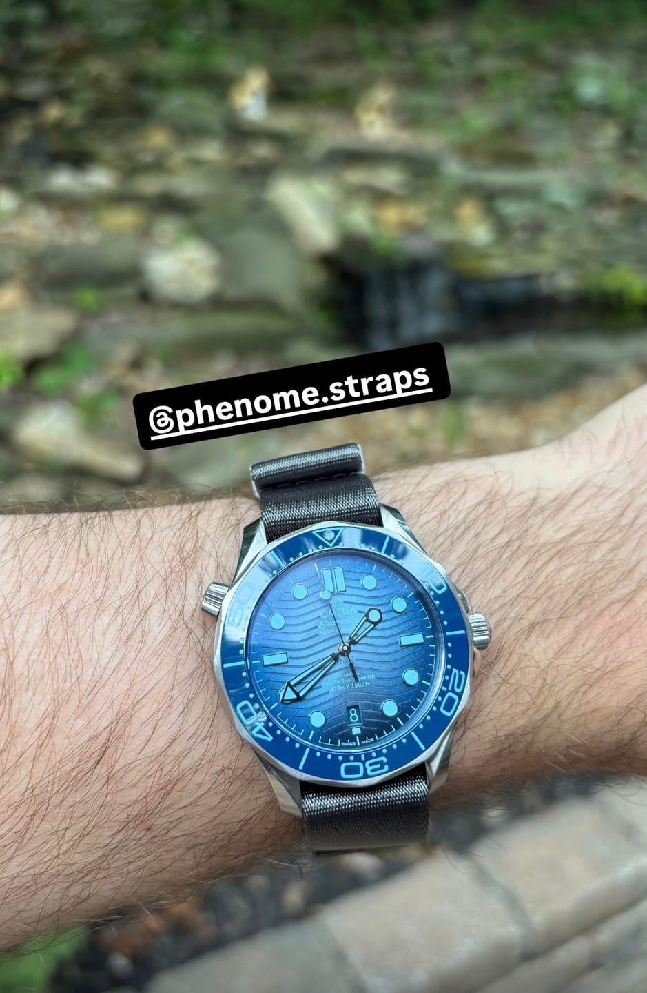 Customer photo review of Admiralty Grey Premium Nylon Watch Strap