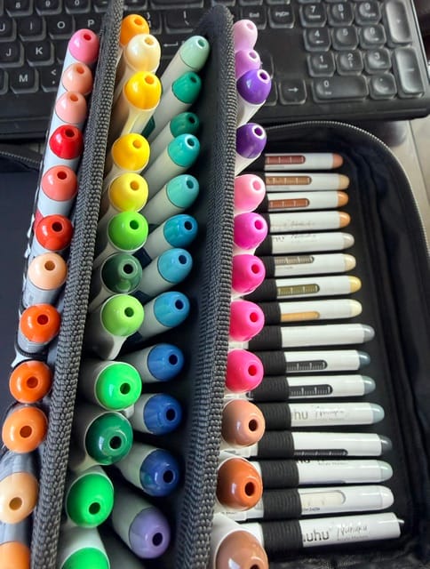 Customer photo review of Ohuhu Nahuku Direct-ink Acrylic Markers
