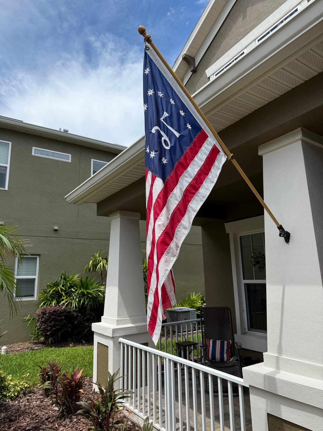Customer photo review of 3' x 5' Bennington Flag Set