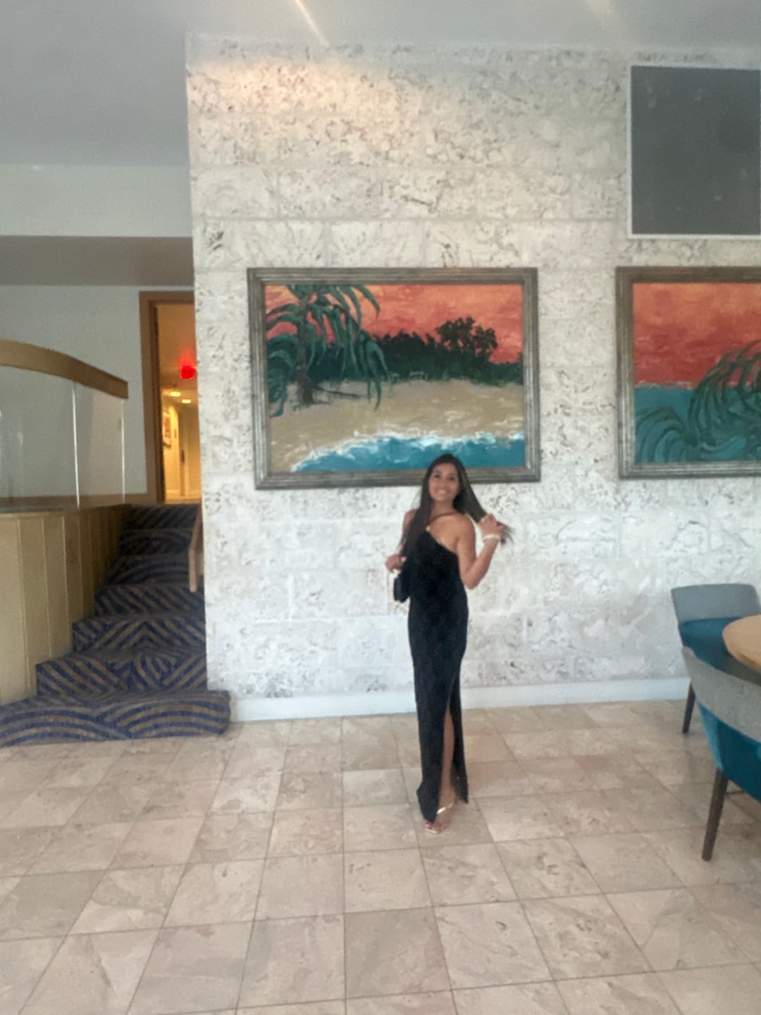 Customer photo review of Zarevia Orbit Ring Mesh Maxi Dress - Black