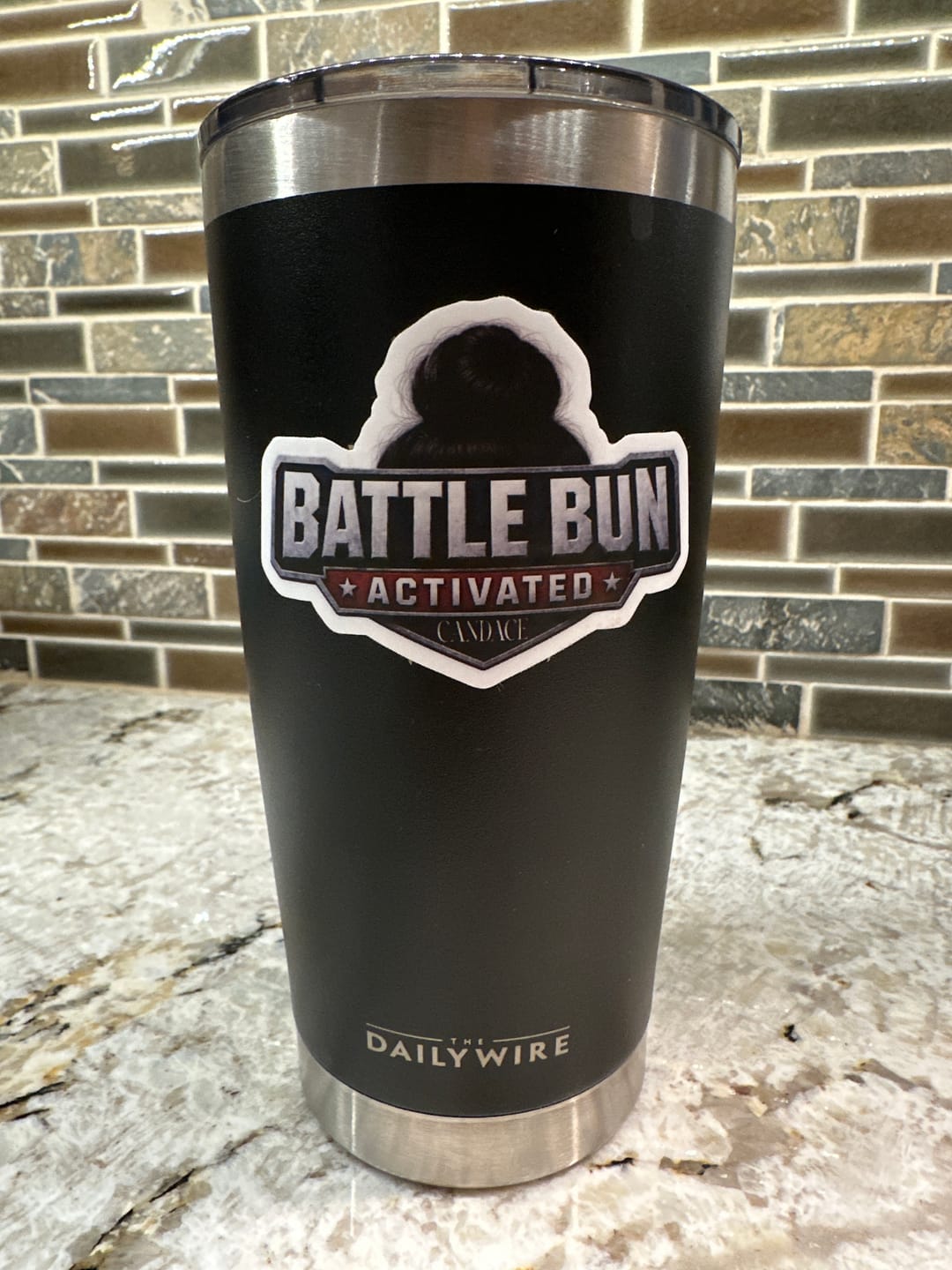 Customer photo review of Battle Bun Activated Logo Sticker