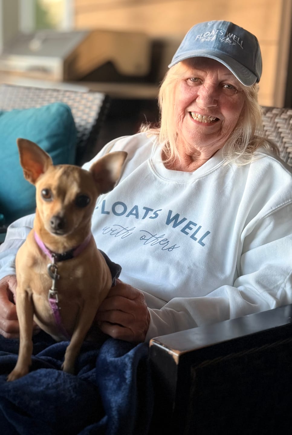 Customer photo review of Floats Well With Others Hat