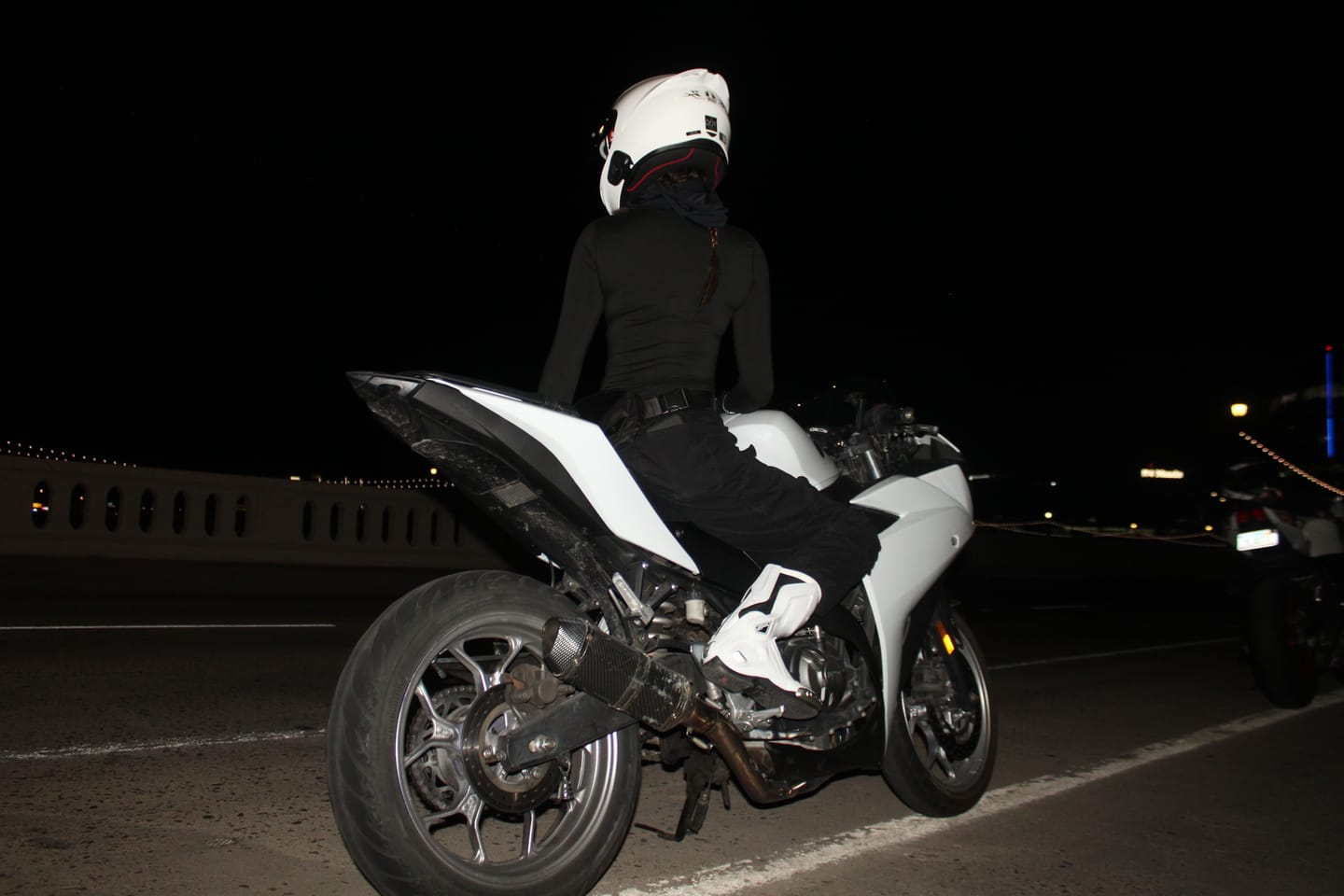 Customer photo review of Motorcycle Riding Boots White