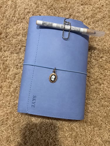 Customer photo review of Refillable Folio in Periwinkle Blue